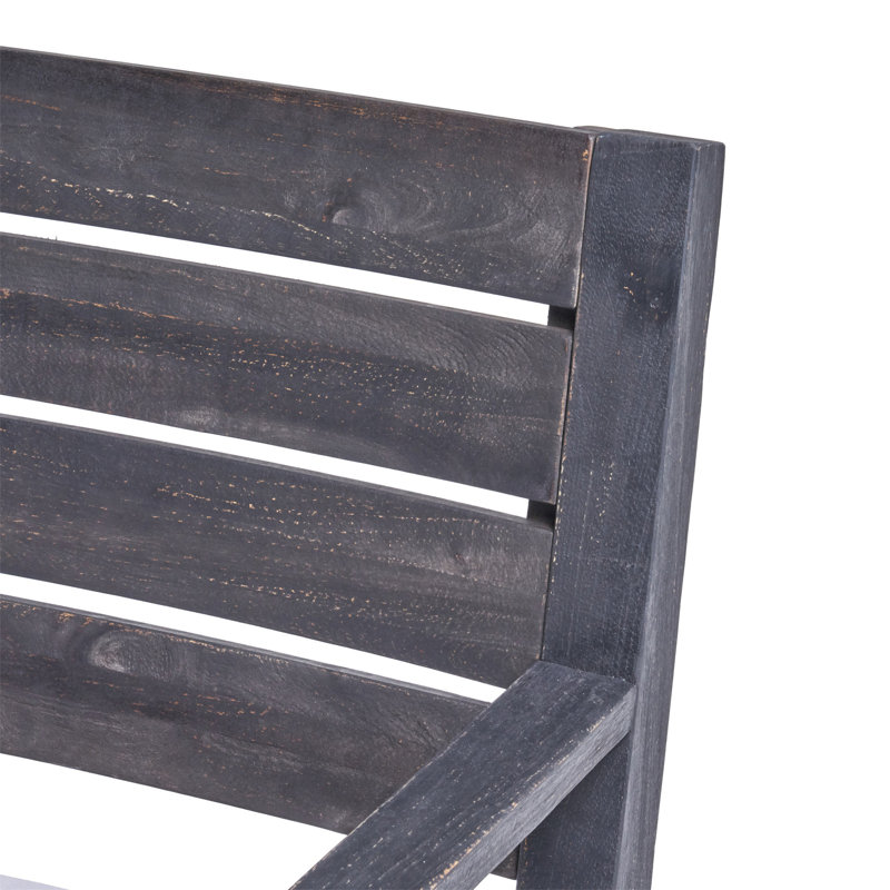 Ensemble de 2 chaises de salle à manger d'extérieur, Gray Cushion/Dark Gray Frame