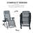 2 Pieces Outdoor Rocking Chairs, Foldable Reclining Zero Gravity Lounge Rocker-807764358