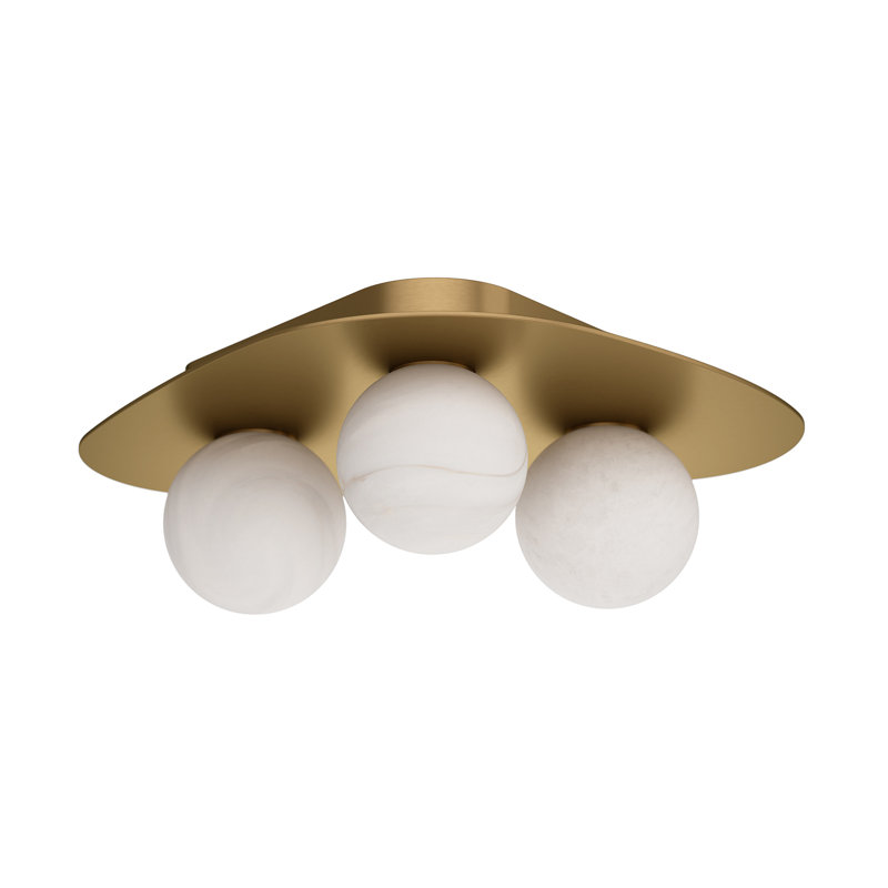 Rhoads Flush Mount (Oil Rubbed Bronze), Natural Brass