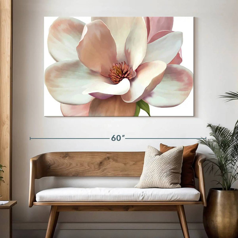 Magnolia rose Harnek, H 34 po x l 51 po