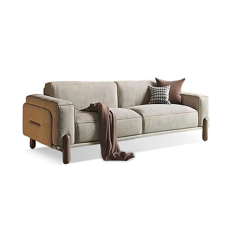 Causeuse-coussin standard Apricot Corduro, 30.71" H x 78.74" W x 37.4" D, Abricot