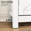Armoire de rangement autoportante pour le salon - comptoir en noyer et 2 portes pour le décor Panneau de particules de cuisine moderne avec finition blanche et tablette réglable
