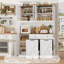 Armoire à poubelle de cuisine escamotable double H 71 po x l 47 po avec poubelle-1579534118