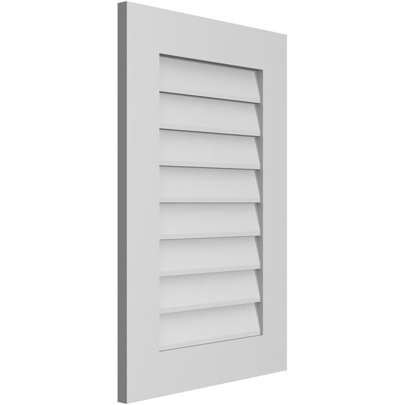Vent à pignon rectangulaire en uréthane non-fonctionnel, H 30 po x l 20 po x P 1 po