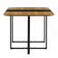Modern Dual-Texture Table – MDF With Marble & Wood-Pattern Lacquer-Free Paper, Sturdy Black Metal Frame, 4-6 Seater Multi-Use Table For Kitchen/Dining Nook/Home Office