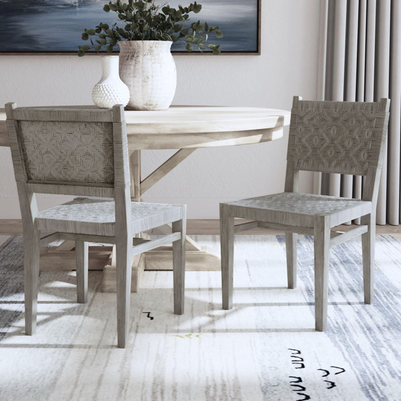 Chaise en rotin et acajou Marzel