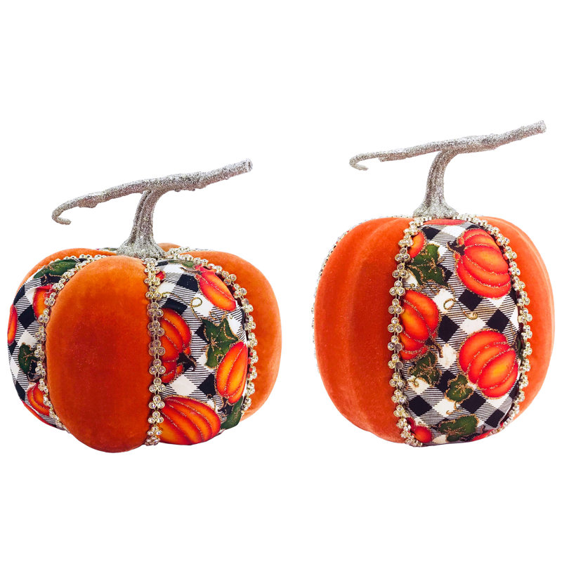 Ensemble de citrouilles d'automne écossais 2 pièces Fall Harvest