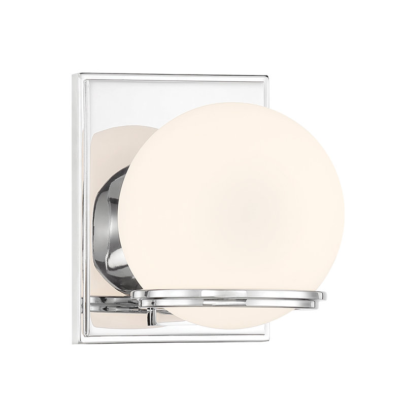 Ivy Bronx Condola Chrome With Etched Opal Led Vanity Light, 1