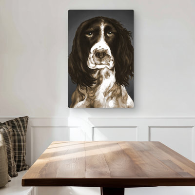 Brown English Springer Spaniel Metal Print | Home Decor
