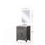 Meuble-lavabo simple avec comptoir en acrylique, 18 po Miroir et robinet