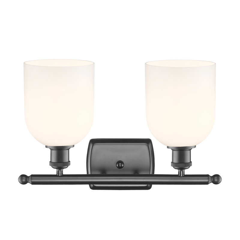 Allysson 2 - Light Dimmable Vanity Light, Glossy White, Oil Rubbed Bronze