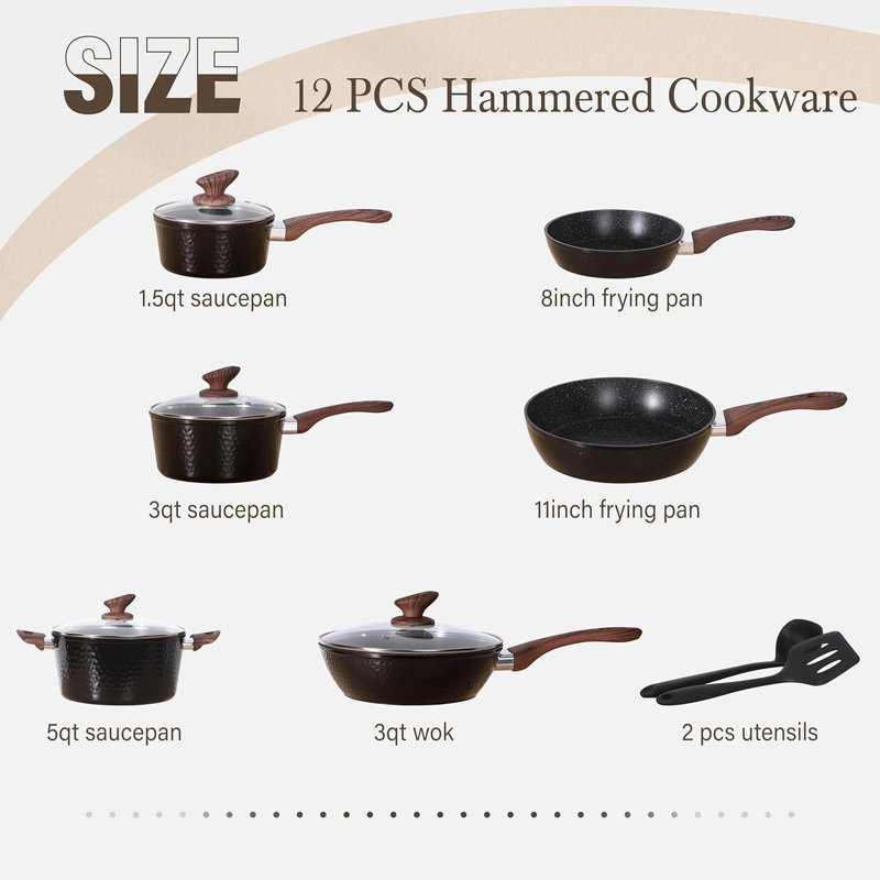 12 - Piece Aluminum Cookware Set