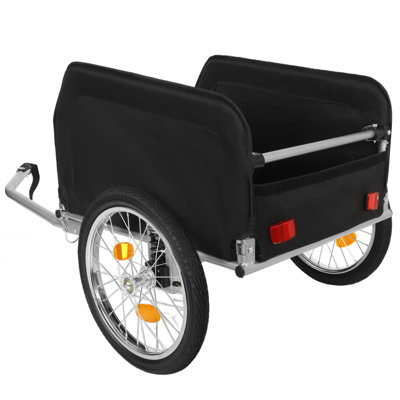 Heavy-Duty Foldable Bike Cargo Trailer With Waterproof Cover And 16" All-Terrain Wheels – 88 Lbs Capacity