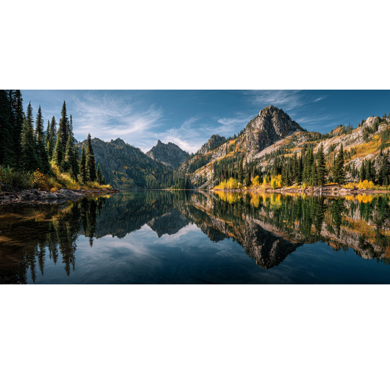 Art mural sur toile Mountain Lake Stillness, H 27,5 po x l 55 po x P 1,5 po