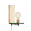 Lakey Marble Plug-in Armed Sconce