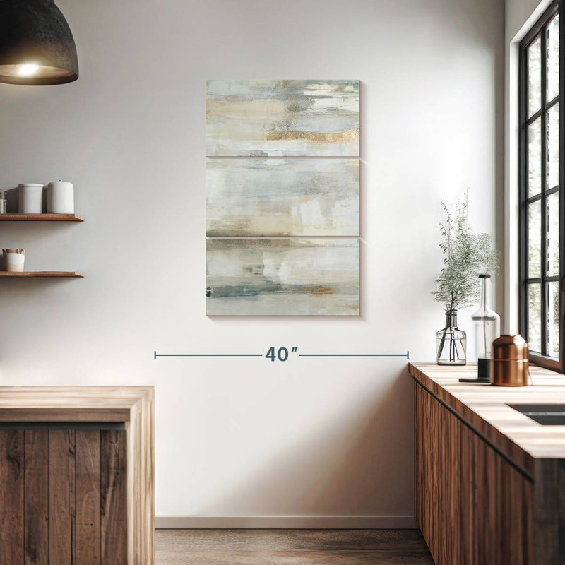 Avery Neutral Horizontal Abstract I, 38" H x 24" W