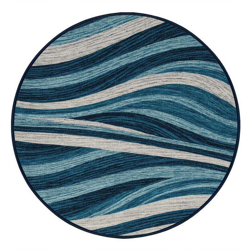 Tapis hawaïen lavable Ocean, Rond 7 pi