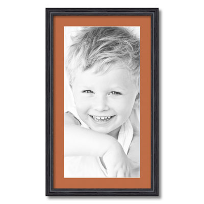 Black Matte Picture Frame with Mat