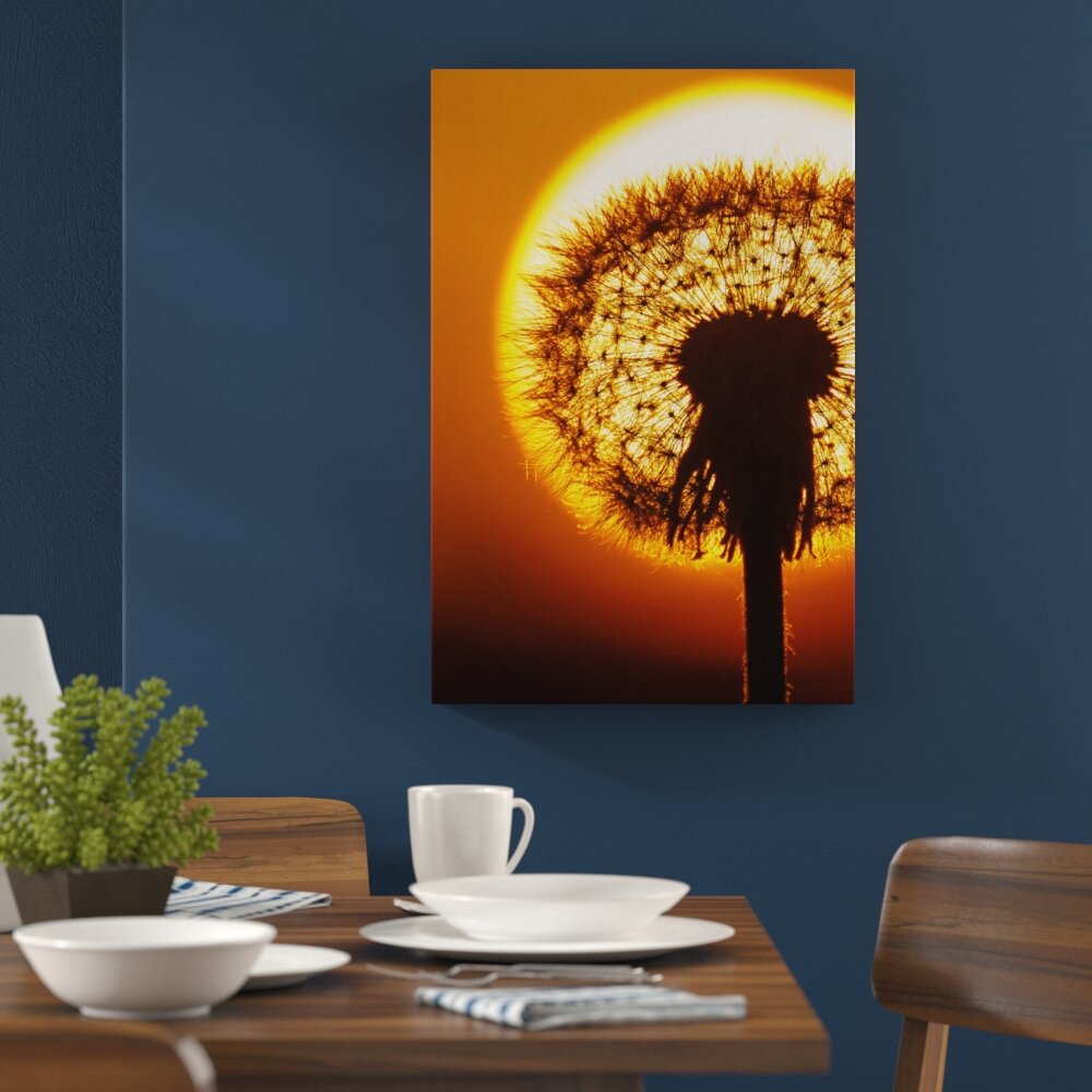 Leinwandbild Pusteblume im Abendlicht, Fotodruck