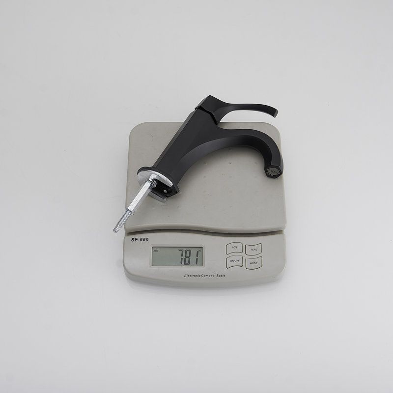 Matte Black Single-Handle Single-Hole Bathroom Faucet with Drain Assembly