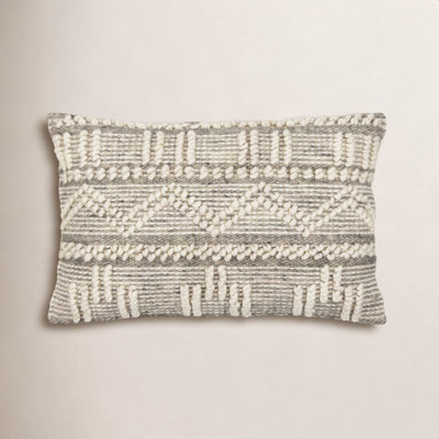 Doralia Embroidered Lumbar Throw Pillow