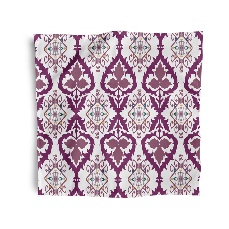 Arsheen Polyester Ikat Square Napkin, Purple