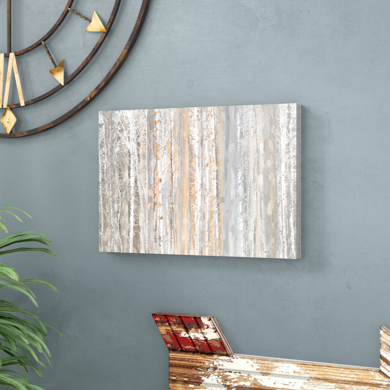 «Aspen Forest 1» par Art Collective, reproduction sur toile tendue sur bois, H 12 po x l 18 po x 1,5 po