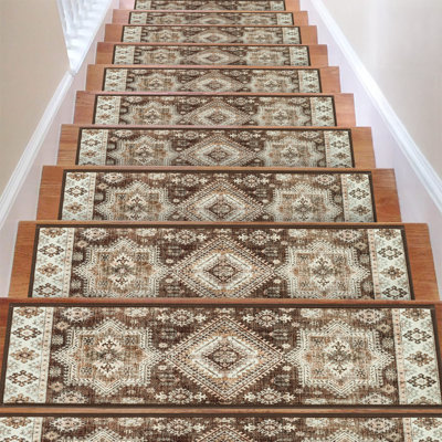 Non-Slip Stair Treads Rugs , Indoor Rugs For Kids And Dogs, Ideal Stair Carpet Treads