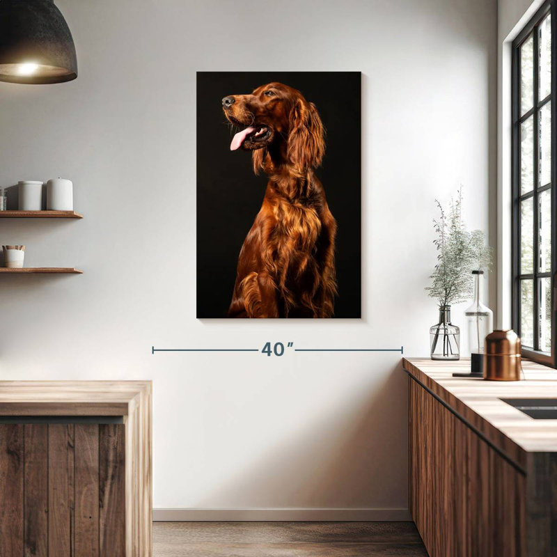 Setter irlandais Brampt, H 39 po x l 26 po