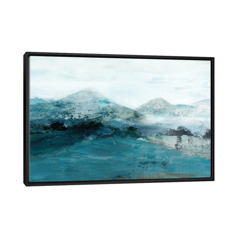 « hill », reproduction sur toile, H 18 po x l 26 po x P 1,5 po, Toile avec cadre noir, Pas de tapis