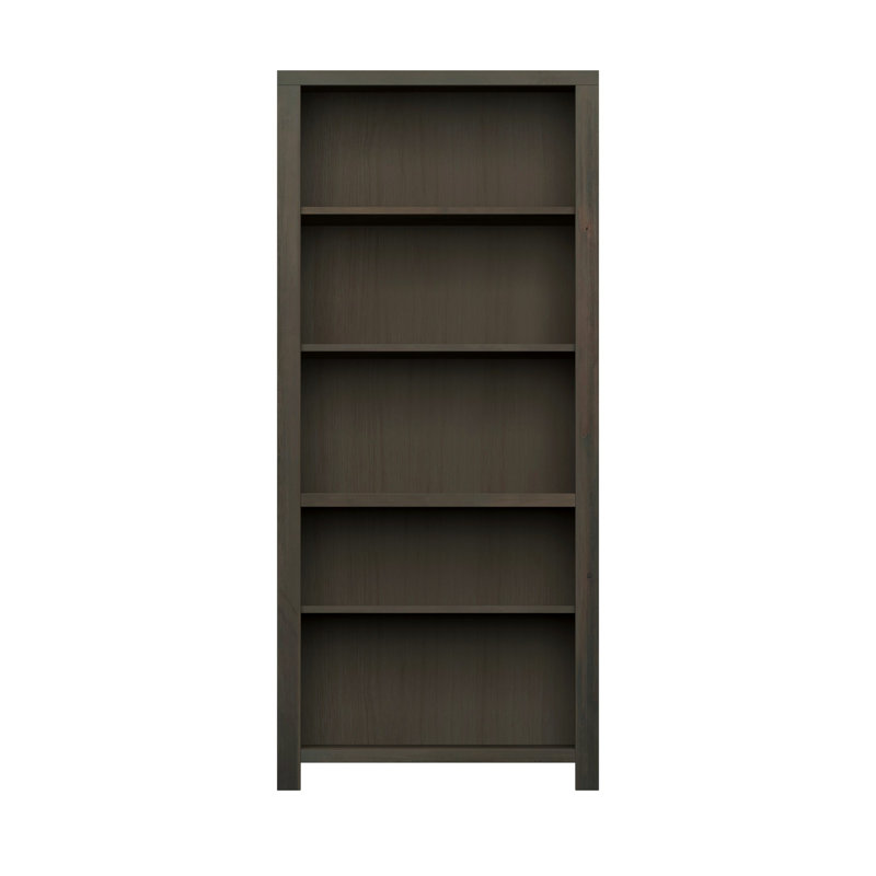 Columbia Bookcase, No Assembly Required, Brown, (5 Shelves) 72.13"H x 32.25"W x 10"D