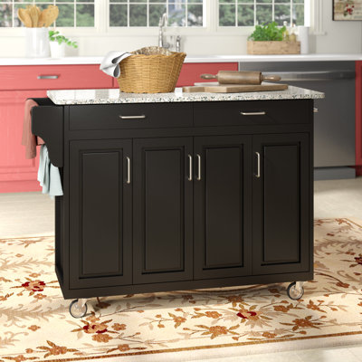 Littrell Granite Top Kitchen Island