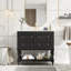 Ensemble de meuble-lavabo 36 po avec ensemble de meuble-lavabo, lavabo en céramique encastré, ensemble de meuble-lavabo autoportant avec 4 tiroirs, armoire de salle de bain avec cadre en bois massif-120329939