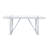 Modern 71" Rectangular Dining Table with Geometric Metal Base and Thick Synthetic Wood Top