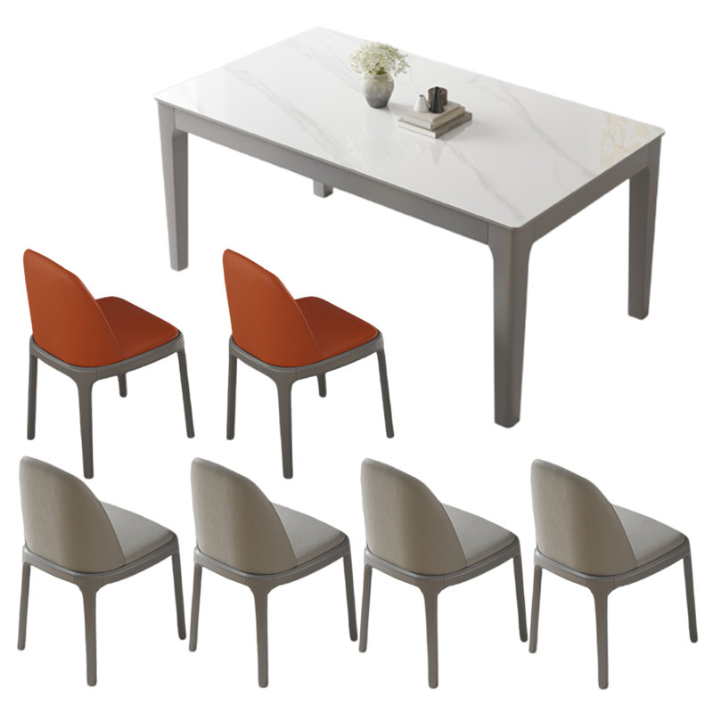 Simple modern rectangle dining table sets, 29.5"H x 59"L x 31.5"W