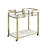 Neilo Rectangular Bar Cart in Clear and Wire Brass