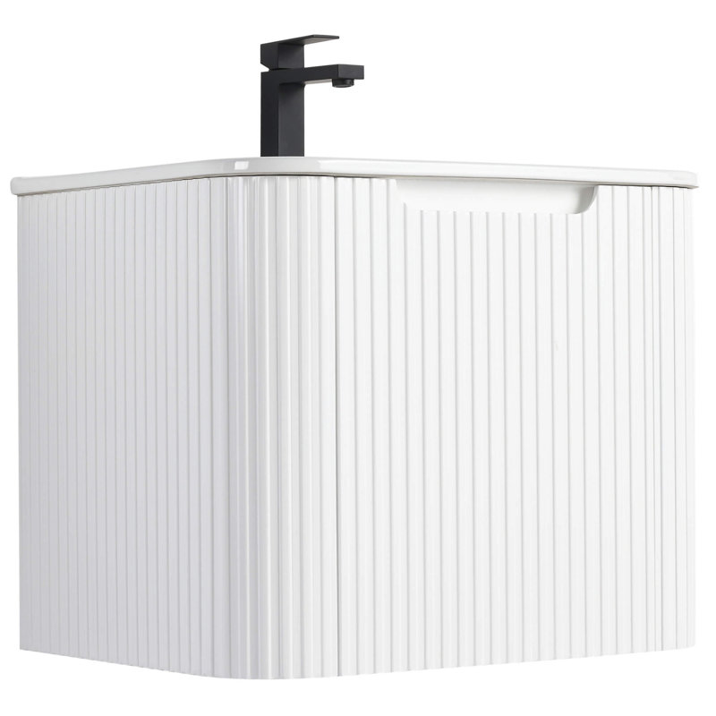 Meuble-lavabo moderne Caskvalley, Blanc