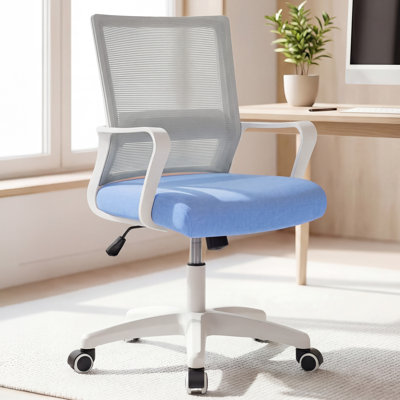 Chaise de bureau ergonomique en filet avec siège profond et large Nikyia