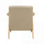 Fauteuil d'appoint brun classique classique pour le salon et les coins lecture en bois d'hévéa massif-1260658999-1260658995