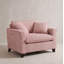 Fauteuil paresseux rose en velours côtelé avec accoudoirs - Fauteuil d'appoint à une place pour le salon, la chambre à coucher