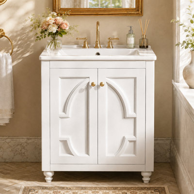 Meuble-lavabo de 24 po avec lavabo en céramique Mavessa