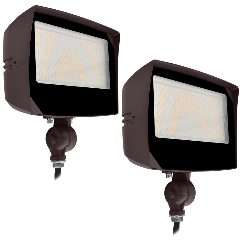 Projecteur à DEL LUXRITE, 45/60 / 80W, 3CCT, jusqu'à 12 000LM, articulation à crépuscule à l'aube et support pour tourillon à intensité variable 0-10V IP65 120-277V