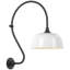 Thomas O'Brien, "Academy 18" Larrabee Barn Light in Matte Black with 16" White Rockhouse Shade-451688853-451688855