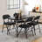 Mencos Upholstered Padded Stackable Folding Chair Folding Chair Set-664535916