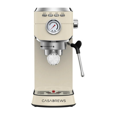 CASABREWS 20 Bar Espresso Machine Coffee Maker W/ Powerful Steam Wand Stainless Steel