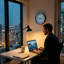 14 pouces Modern Atomic Analog Home Office School Gym Intérieur / Extérieur Ensembles sans marque Classic Noir à piles Modern Decor