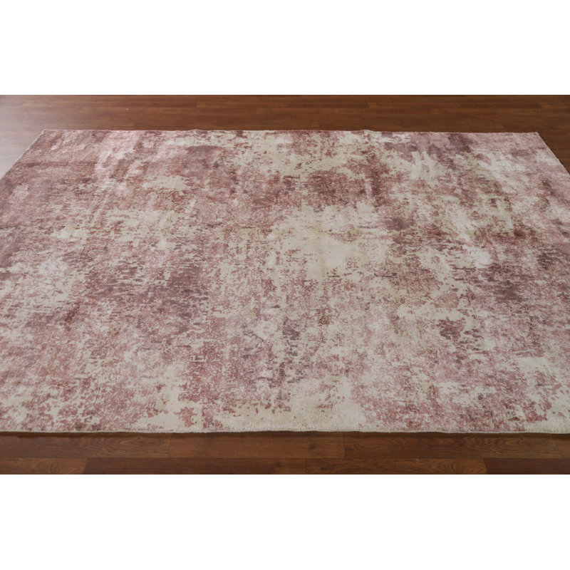 Tapis abstrait fait à la main 6 x 9
