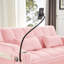 Lit rose réglable à dossier pliable avec cendrier et support pour téléphone pivotant-1824258459