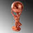 Hand-Painted Decorative Object, Copper Color, 5.1 x 12.2 x 5.1 Inches | 100% Polyester Material | Unique Art Piece with Color Variations | Perfect for Home Décor, Living Room & Office Accent-1210660448