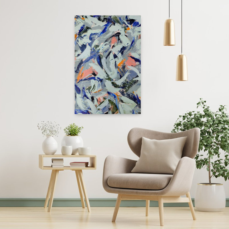 Art contemporain contemporain abstrait, H 36 po x l 24 po